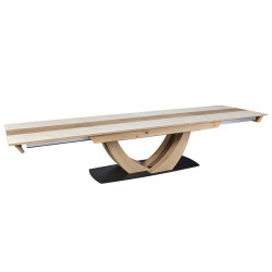 TABLE SUPER EXTENSIBLE EN CÉRAMIQUE ET BOIS MINÉRALE