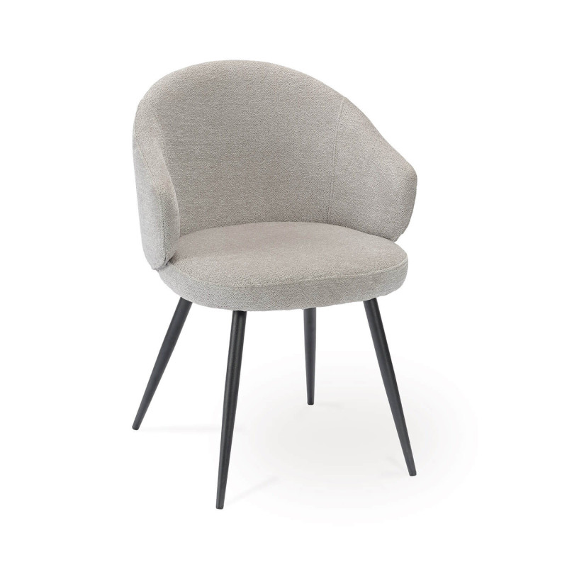 FAUTEUIL EN TISSU BOUCLETTE COZY GRIS