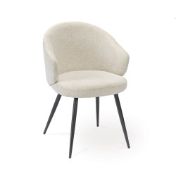 FAUTEUIL EN TISSU BOUCLETTE COZY BLANC