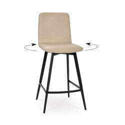 TABOURET SNACK EN SIMILICUIR PIVOTANT YUMI