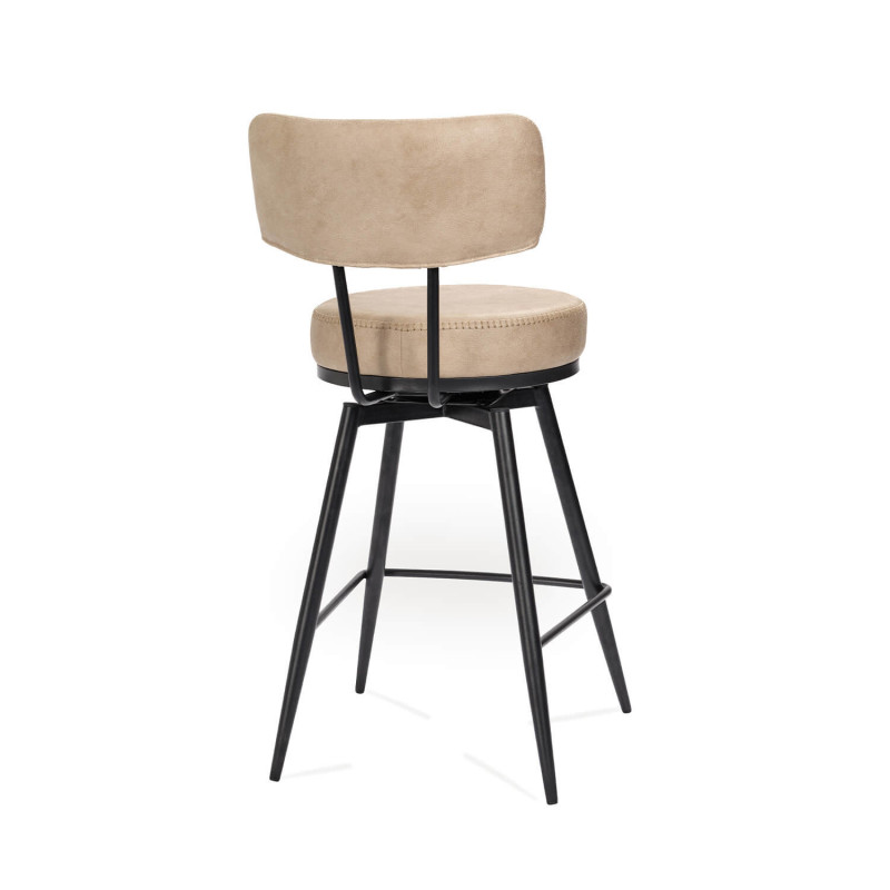 TABOURET ROND SNACK EN SMILICUIR PIVOTANT RONDA