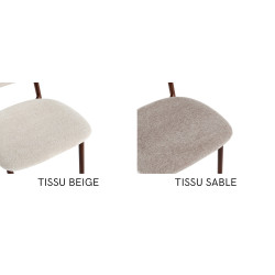 CHAISE SCANDINAVE TISSU ET BOIS COCO