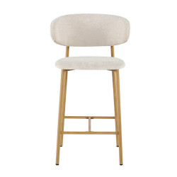 CHAISE D'ÎLOT SCANDINAVE TISSU ET BOIS COCO