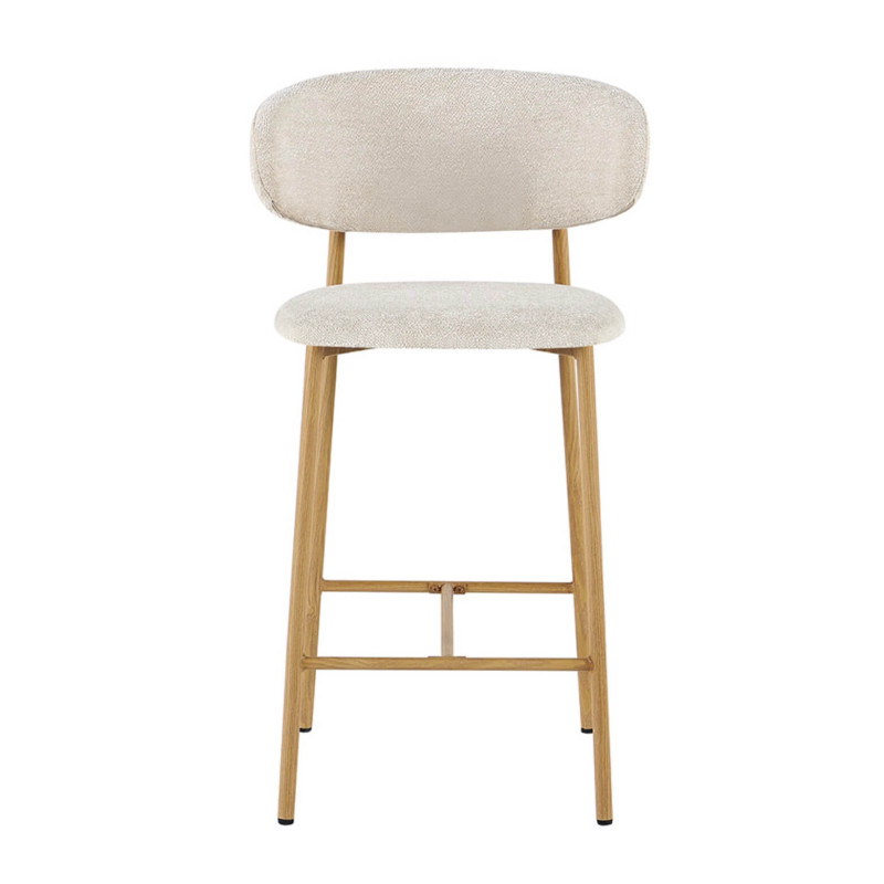 CHAISE D'ÎLOT SCANDINAVE TISSU ET BOIS COCO