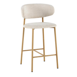 CHAISE D'ÎLOT SCANDINAVE TISSU ET BOIS COCO