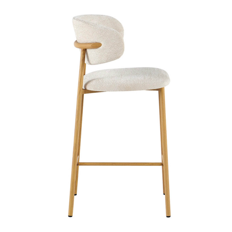 CHAISE D'ÎLOT SCANDINAVE TISSU ET BOIS COCO