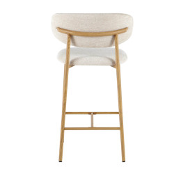 CHAISE D'ÎLOT SCANDINAVE TISSU ET BOIS COCO