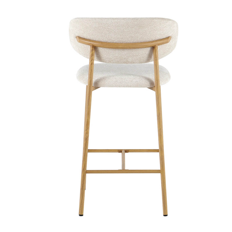 CHAISE D'ÎLOT SCANDINAVE TISSU ET BOIS COCO