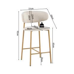 CHAISE D'ÎLOT SCANDINAVE TISSU ET BOIS COCO