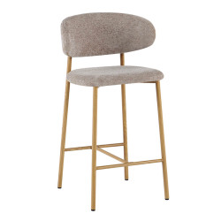 CHAISE D'ÎLOT SCANDINAVE TISSU ET BOIS COCO