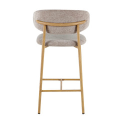 CHAISE D'ÎLOT SCANDINAVE TISSU ET BOIS COCO