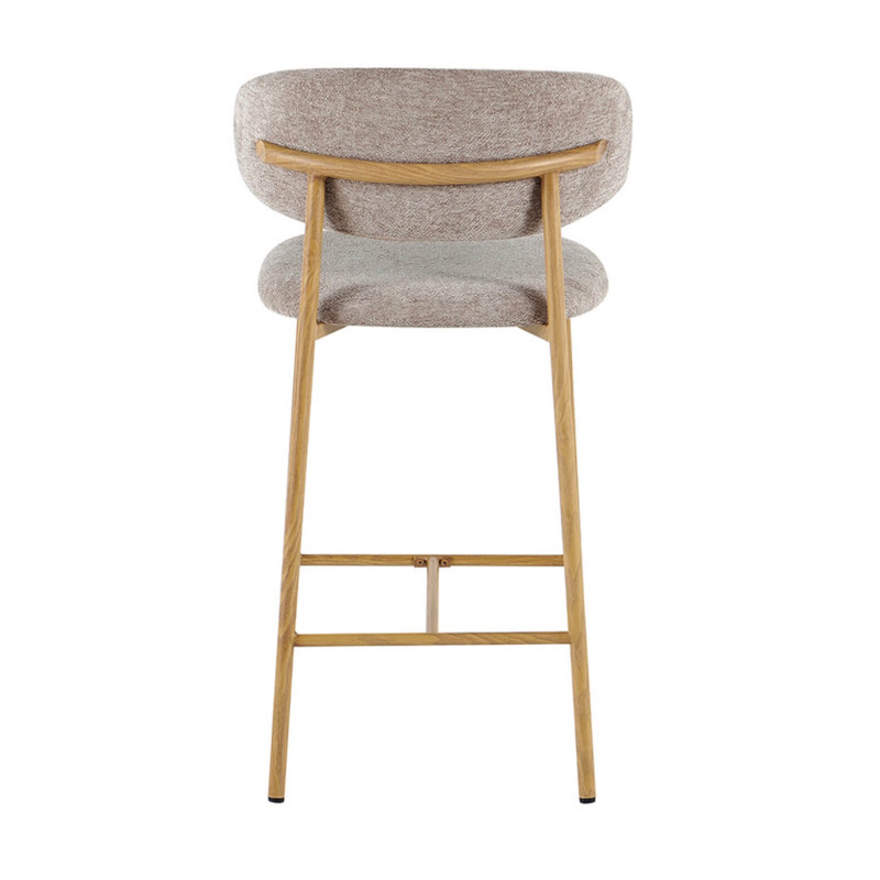 CHAISE D'ÎLOT SCANDINAVE TISSU ET BOIS COCO