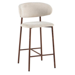 CHAISE D'ÎLOT SCANDINAVE TISSU ET BOIS COCO