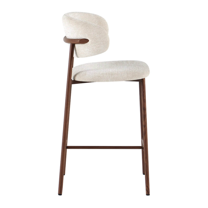 CHAISE D'ÎLOT SCANDINAVE TISSU ET BOIS COCO