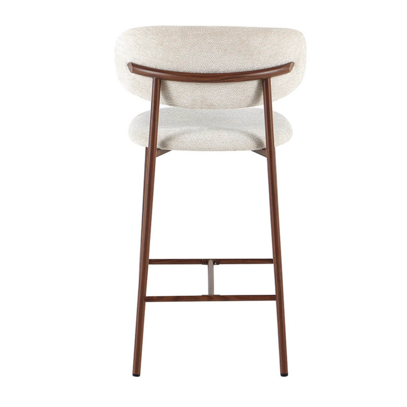 CHAISE D'ÎLOT SCANDINAVE TISSU ET BOIS COCO