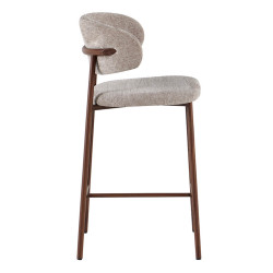 CHAISE D'ÎLOT SCANDINAVE TISSU ET BOIS COCO