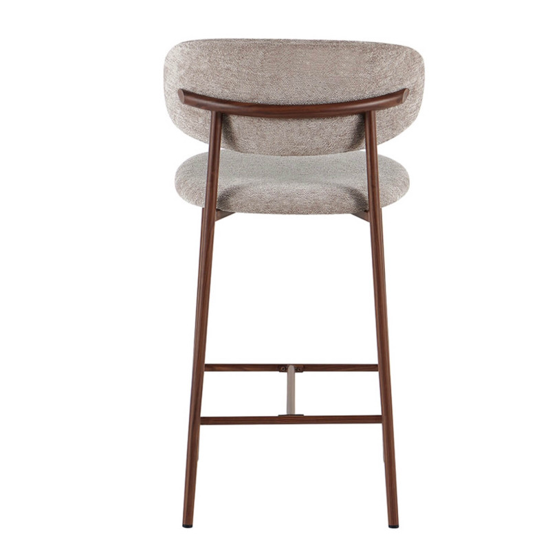 CHAISE D'ÎLOT SCANDINAVE TISSU ET BOIS COCO