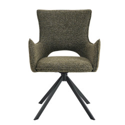 FAUTEUIL DE SALLE À MANGER EN TISSU PIVOTANT BILLY VERT