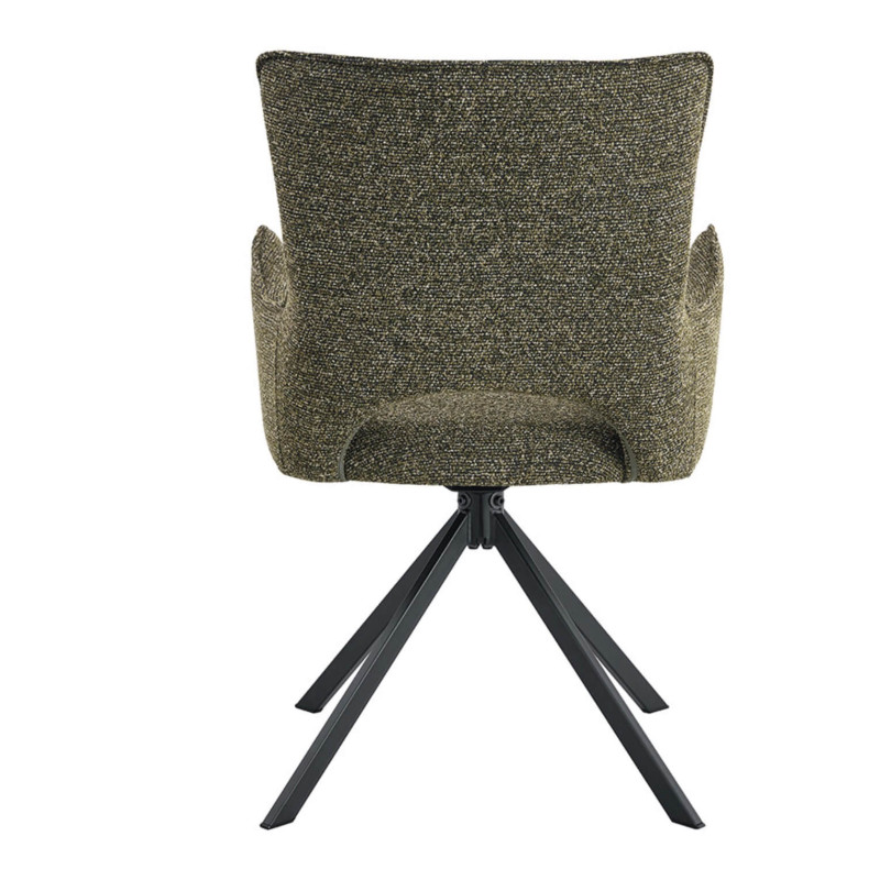 FAUTEUIL DE SALLE À MANGER EN TISSU PIVOTANT BILLY VERT