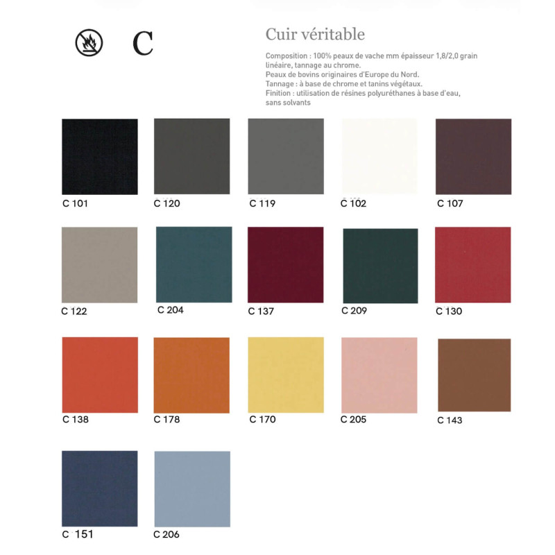 Chaise en Cuir Dossier Haut Contemporaine MONICA - Le Chaisier