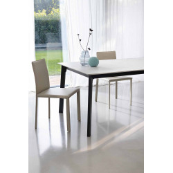 Chaise en Cuir Contemporaine PAOLA - Le Chaisier