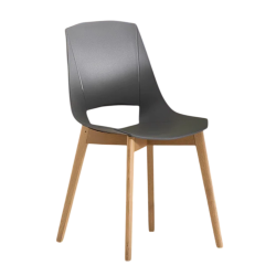 CHAISE SCANDINAVE EVA 5 EN CHÊNE ET POLYPROPYLÈNE