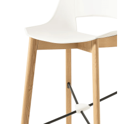 TABOURET BAR SCANDINAVE EN POLYPROPYLÈNE ET BOIS EVA7