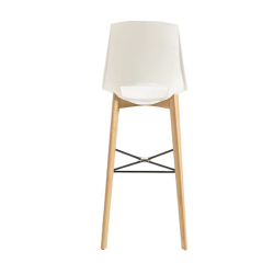 TABOURET BAR SCANDINAVE EN POLYPROPYLÈNE ET BOIS EVA7