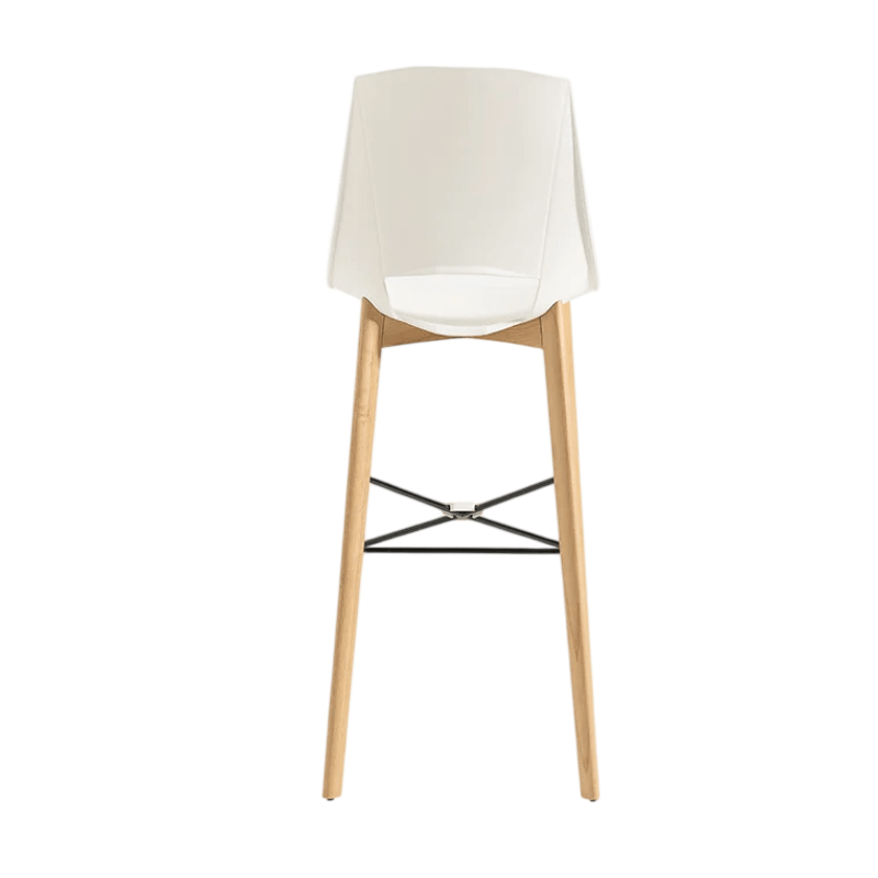 TABOURET BAR SCANDINAVE EN POLYPROPYLÈNE ET BOIS EVA7