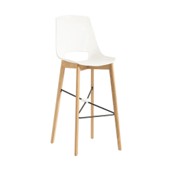 TABOURET BAR SCANDINAVE EN POLYPROPYLÈNE ET BOIS EVA7