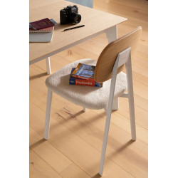 Chaise Contemporaine en Bois, Tissu et Métal TATA 1 - Le Chaisier