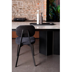 Chaise Contemporaine en Bois, Tissu et Métal TATA 1 - Le Chaisier