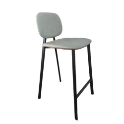 TABOURET CONTEMPORAIN EN TISSU, MÉTAL ET BOIS TATA 6