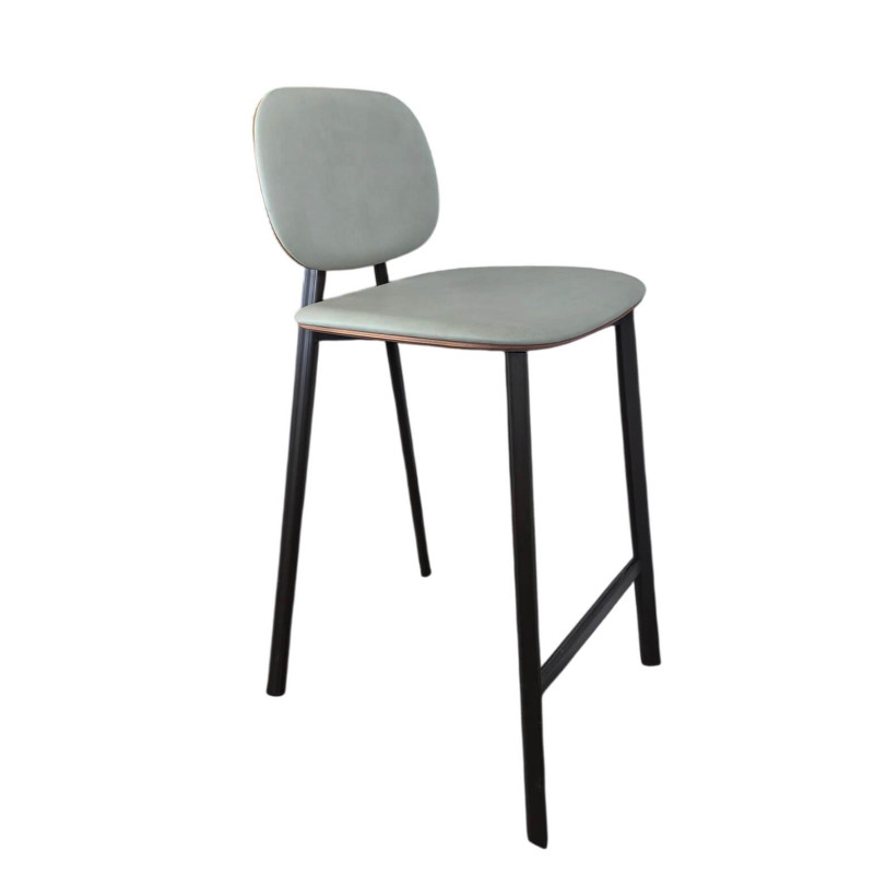 TABOURET CONTEMPORAIN EN TISSU, MÉTAL ET BOIS TATA 6