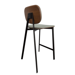 TABOURET CONTEMPORAIN EN TISSU, MÉTAL ET BOIS TATA 6