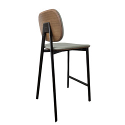 TABOURET CONTEMPORAIN EN TISSU, MÉTAL ET BOIS TATA 6