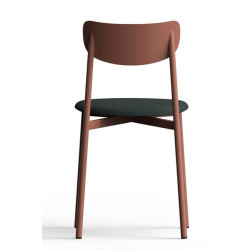 CHAISE DE CUISINE FRANÇAISE EN MÉTAL ET SIMILI CUIR COLETTE