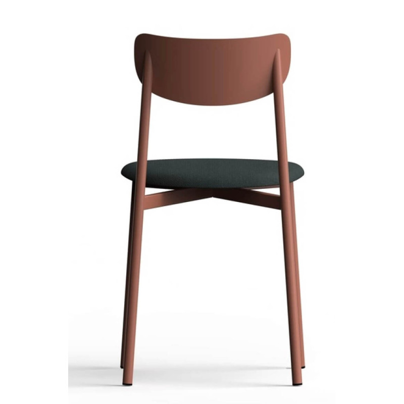 CHAISE DE CUISINE FRANÇAISE EN MÉTAL ET SIMILI CUIR COLETTE