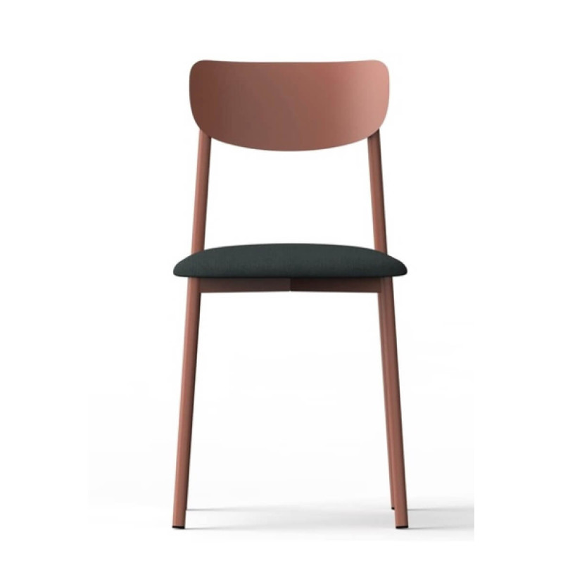 CHAISE DE CUISINE FRANÇAISE EN MÉTAL ET SIMILI CUIR COLETTE