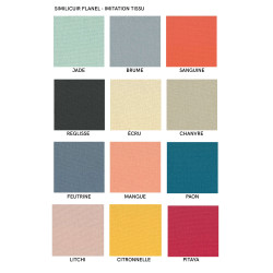 Chaise de Cuisine Française en Métal et Similicuir ANÉMONE - Le Chaisier