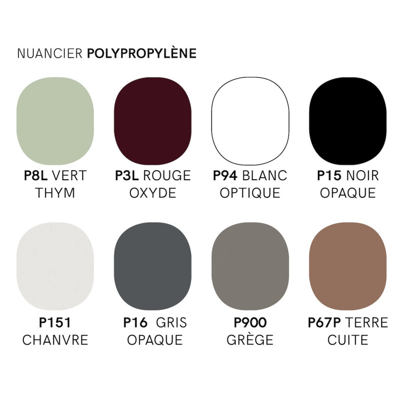 TABOURET CONTEMPORAIN SCANDINAVE ACADEMY EN BOIS ET POLYPROPYLÈNE