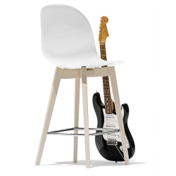 TABOURET CONTEMPORAIN SCANDINAVE ACADEMY EN BOIS ET POLYPROPYLÈNE