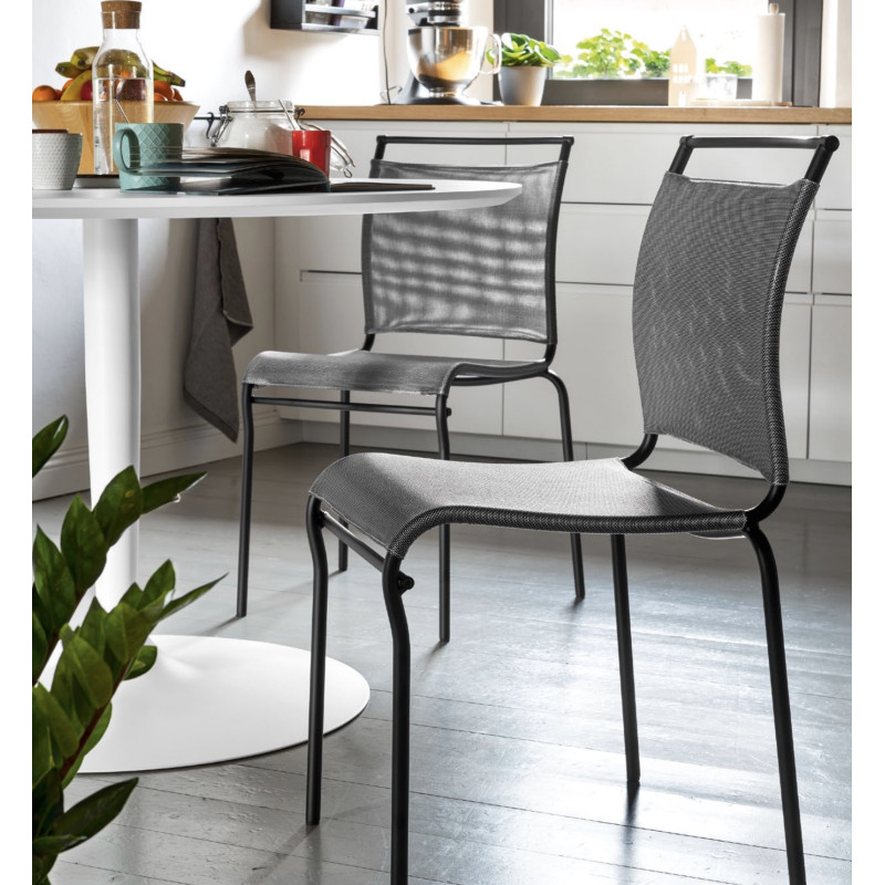 CHAISE CONTEMPORAINE AIR LÉGÈRE EN TOILE BATYLINE