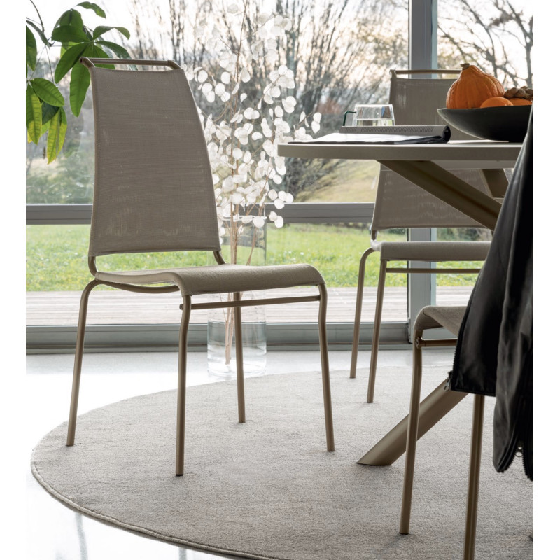 Chaise Contemporaine AIR HIGH en Toile Batyline - Le Chaisier