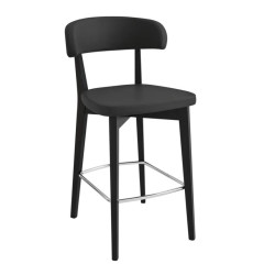 TABOURET SNACK CONTEMPORAIN SIREN SIMILI CUIR ET BOIS