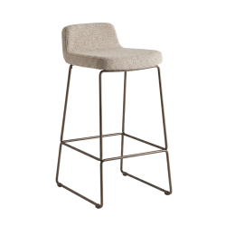 TABOURET SNACK CONTEMPORAIN DOSSIER BAS RILEY EN TISSU