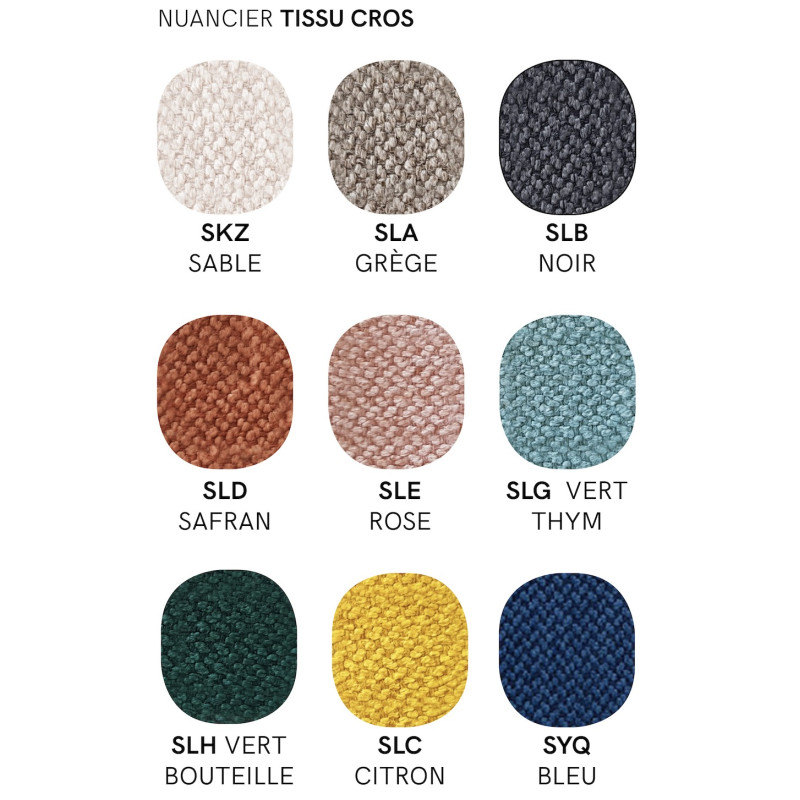 Tabouret Snack Dossier Bas RILEY SOFT en Tissu - Le Chaisier