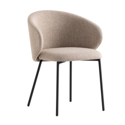 Fauteuil Contemporain Rond en Velours et Tissu TUKA - Le Chaisier