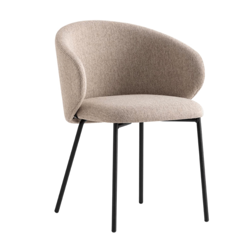 Fauteuil Contemporain Rond en Velours et Tissu TUKA - Le Chaisier