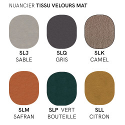 Fauteuil Contemporain Rond en Velours et Tissu TUKA - Le Chaisier